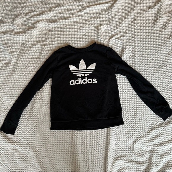 Adidas Logo Crew Neck Sweatshirt Medium - Picture 1 of 6